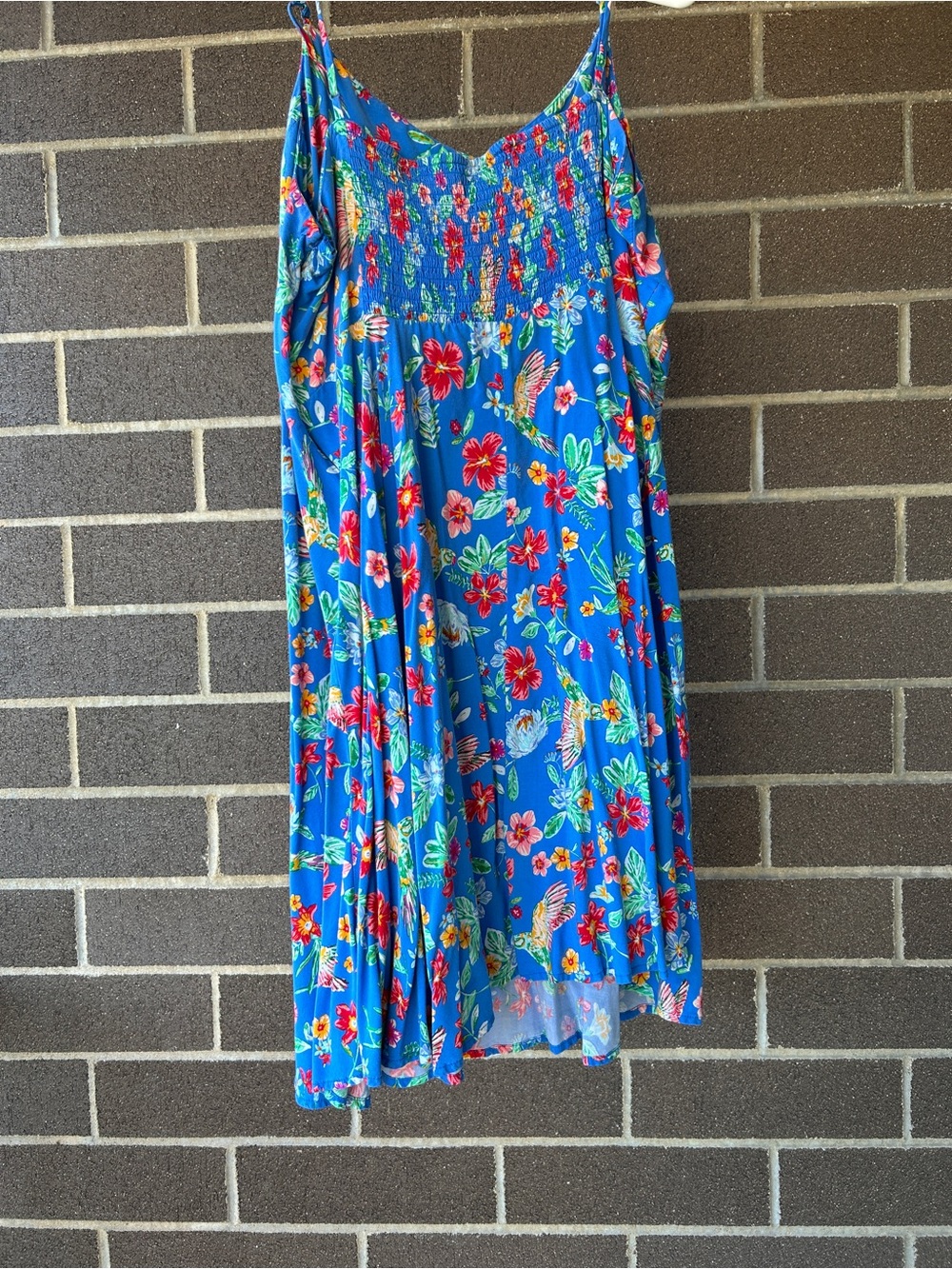 Tropical Floral Summer Mini-Dress XXL - Picture 3 of 5